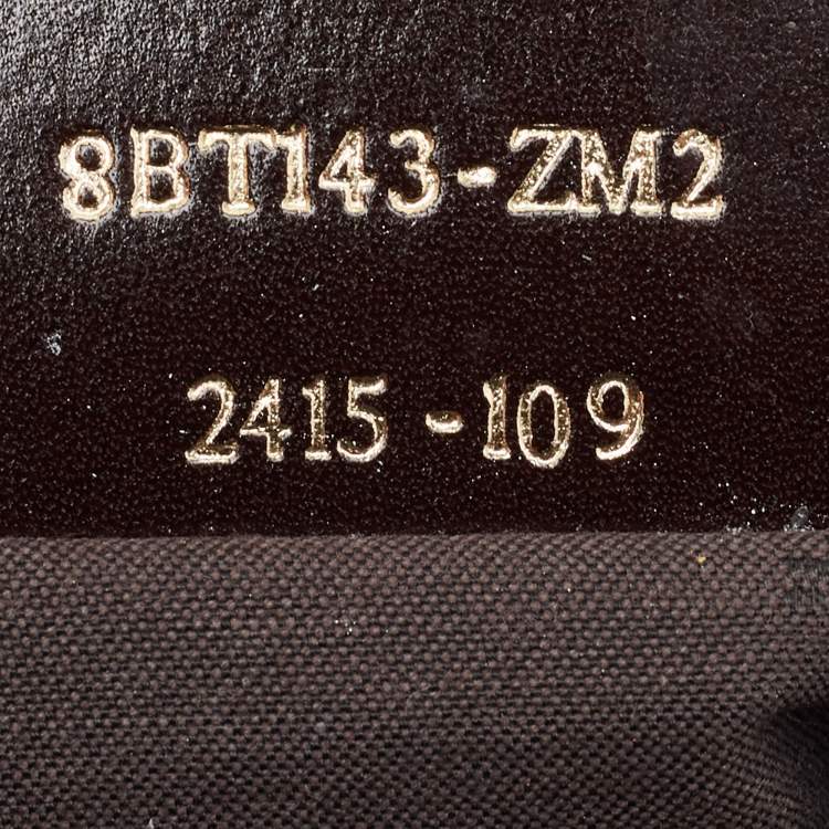 Pre Owned Fendi Tobacco Zucca Canvas and Leather Maxi Baguette Flap Shoulder Bag