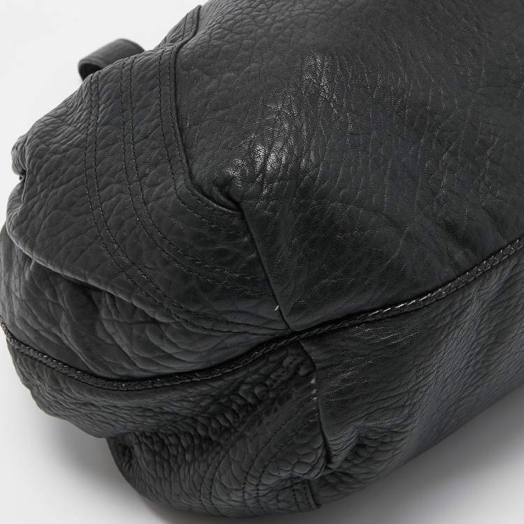 Pre Owned Fendi Black Nappa Leather Spy Bag
