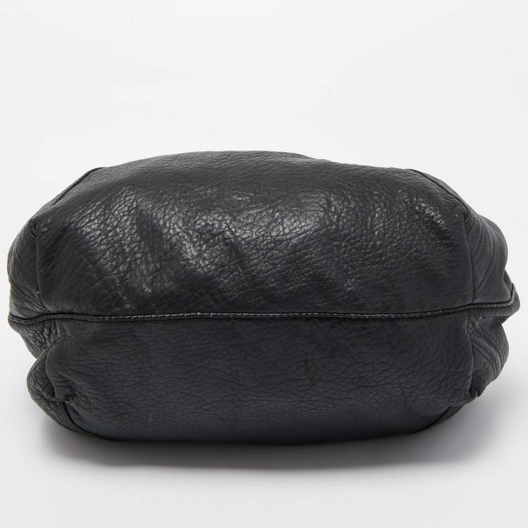 Pre Owned Fendi Black Nappa Leather Spy Bag