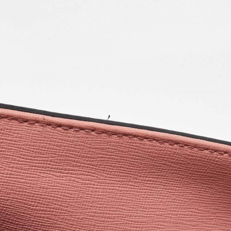 مملوكة مسبقًا Fendi Black/Peach Leather Monster Roll Tote
