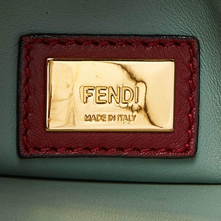 Pre Owned Fendi Red Leather Small 2Jours Tote