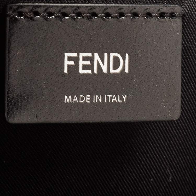 Pre Owned Fendi Yellow/Black Nylon And Leather Monster Backpack