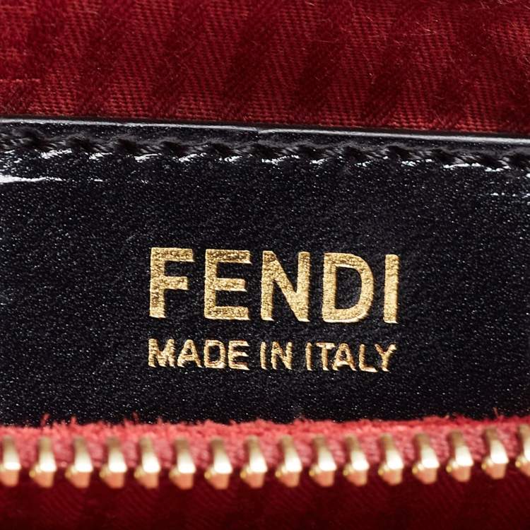 Pre Owned Fendi Red Leather Medium 2Jours Tote