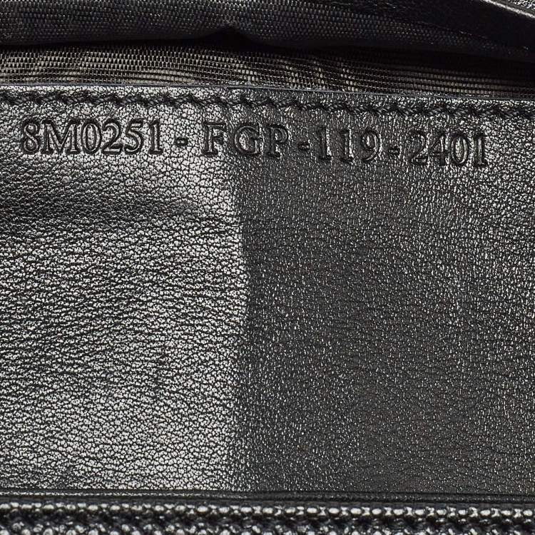 Pre Owned Fendi Black Leather Logo Flap Continental Wallet