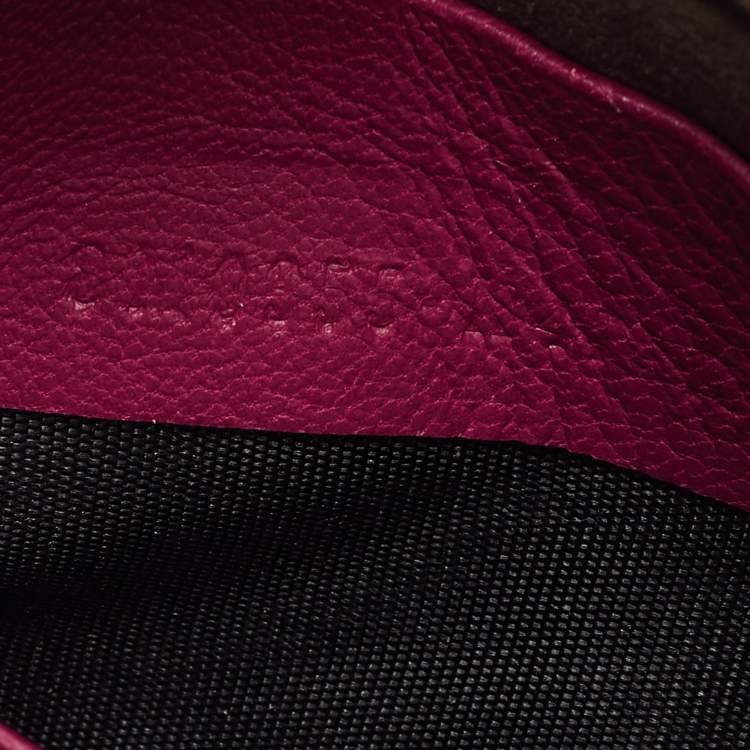 Pre Owned Fendi Pink Leather Micro Peekaboo Crossbody Bag