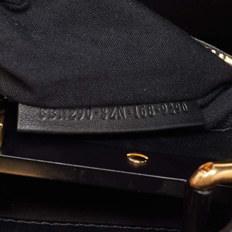 Pre Owned Fendi Black Leather Regular Peekaboo Top Handle Bag