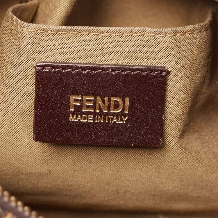 مملوكة مسبقًا Fendi Tobacco Zucca Canvas Medium Boston Bag