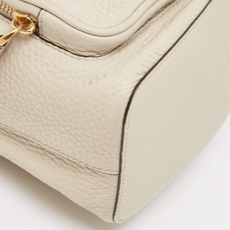 Pre Owned Fendi Grey/Green Leather Mini Mon Tresor Bucket Bag