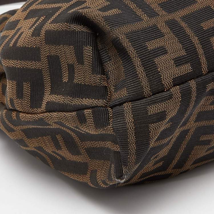 Pre Owned Fendi Tobacco Zucca Canvas and Leather Chef Shoulder Bag