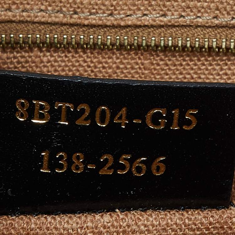 Pre Owned Fendi Tobacco Pequin Canvas and Leather Small Claudia Shoulder Bag