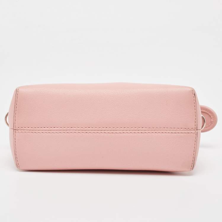 Pre Owned Fendi Pink Leather Mini By The Way Crossbody Bag