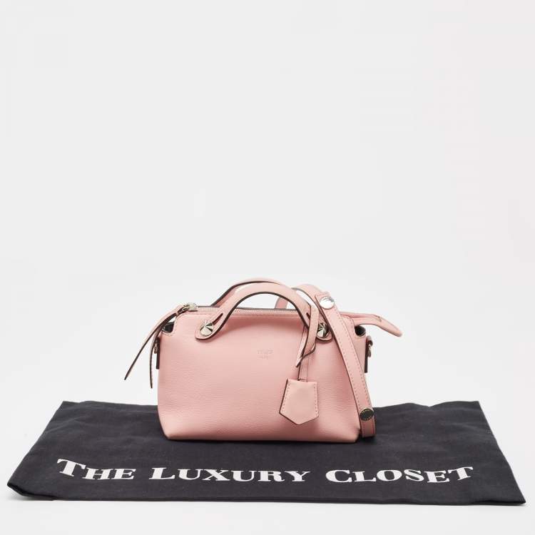 Pre Owned Fendi Pink Leather Mini By The Way Crossbody Bag