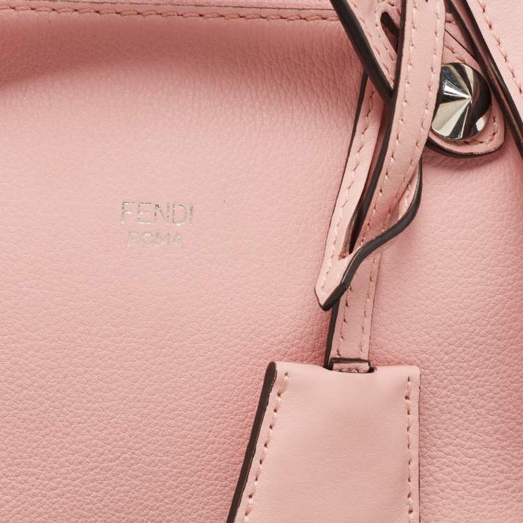 Pre Owned Fendi Pink Leather Mini By The Way Crossbody Bag