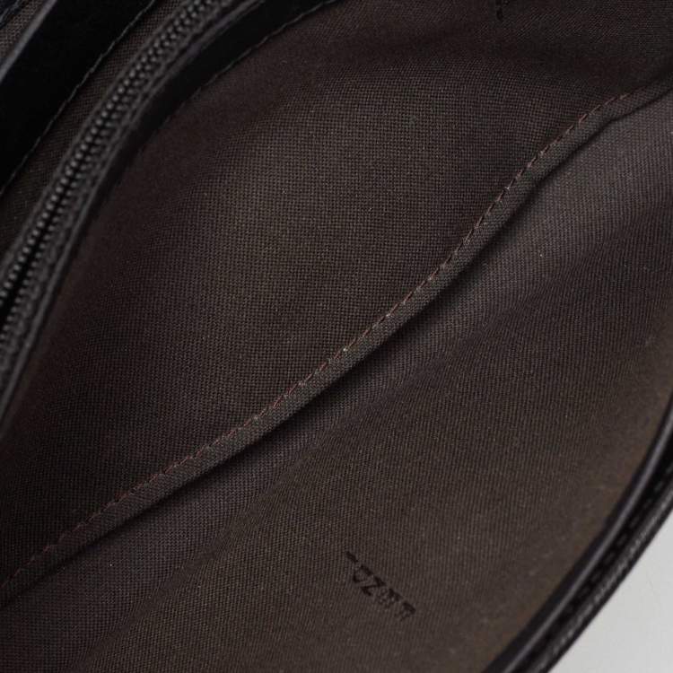 Pre Owned Fendi Black Glossy Leather Logo Flap Continental Wallet