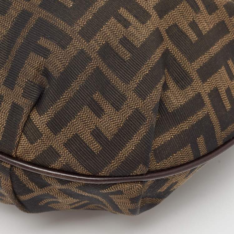 Pre Owned Fendi Brown Zucca Canvas Chef Hobo