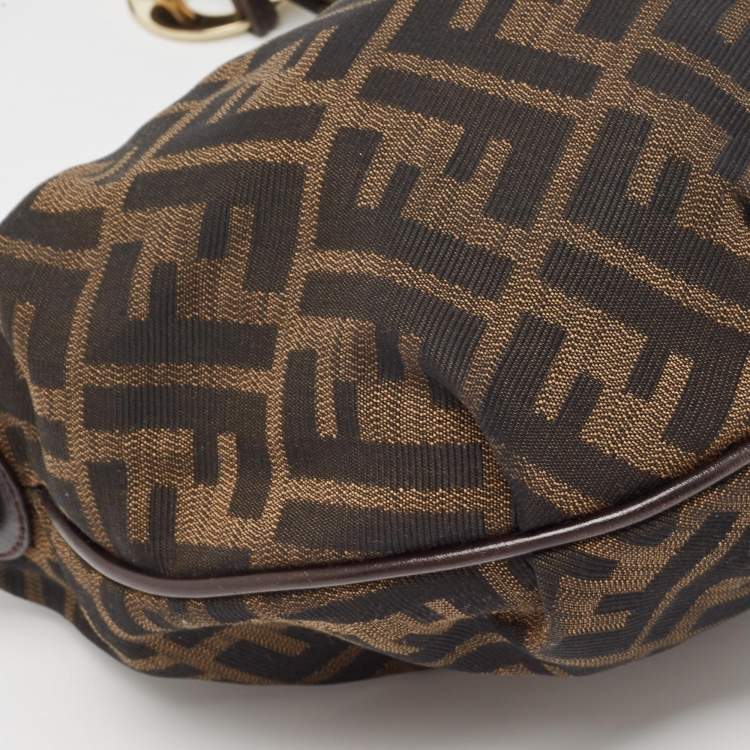 Pre Owned Fendi Brown Zucca Canvas Chef Hobo