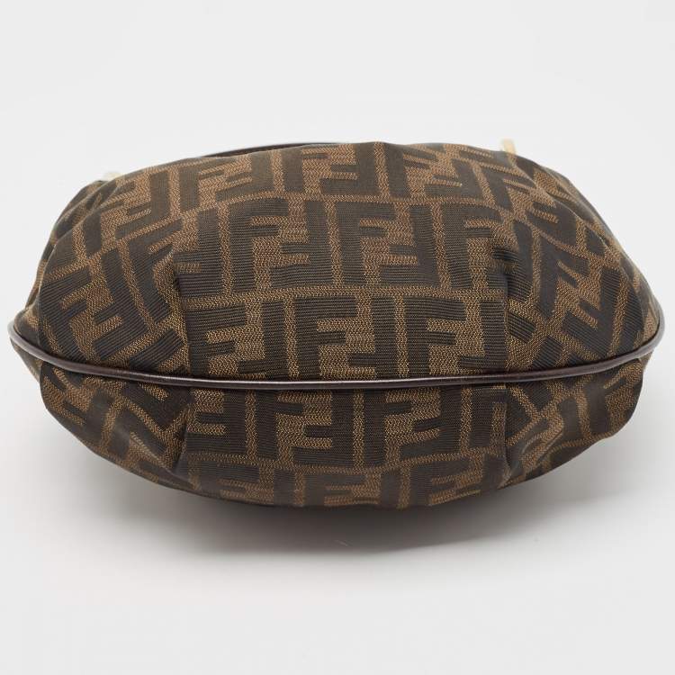 Pre Owned Fendi Brown Zucca Canvas Chef Hobo