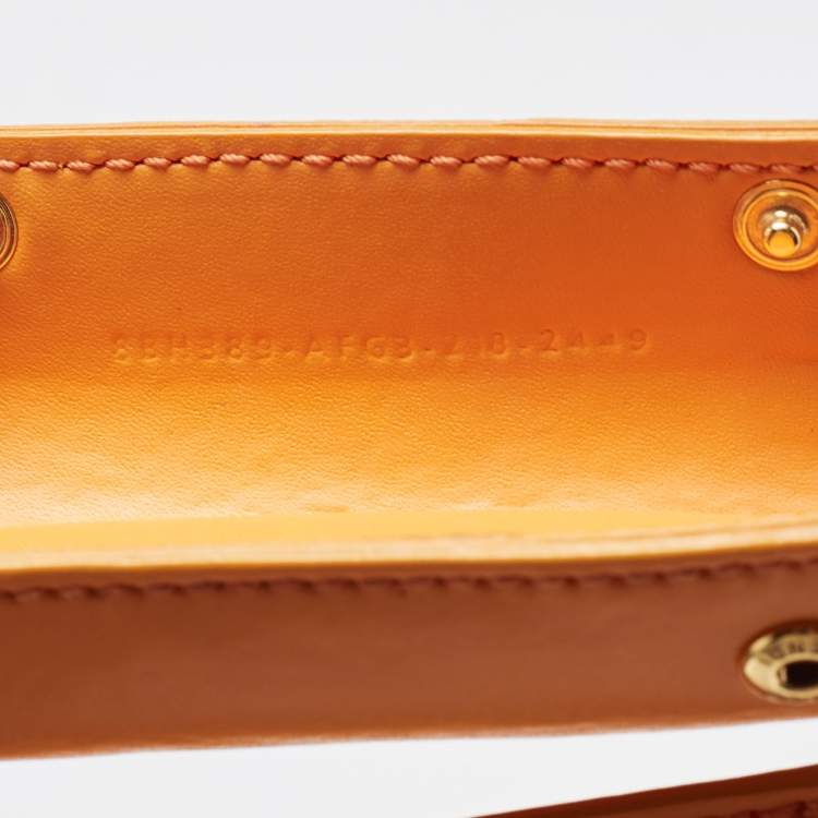 Pre Owned Fendi Orange Plastic Medium Basket Tote