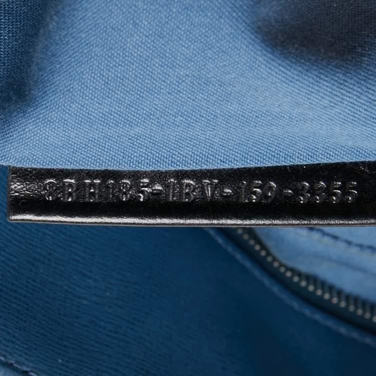 Pre Owned Fendi Black/Blue Leather Monster Roll Tote