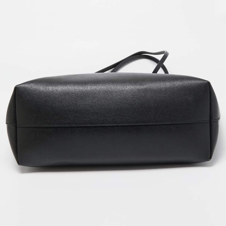 Pre Owned Fendi Black/Blue Leather Monster Roll Tote
