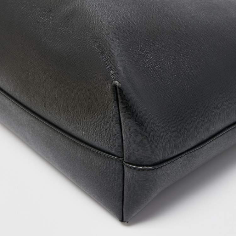 Pre Owned Fendi Black/Blue Leather Monster Roll Tote
