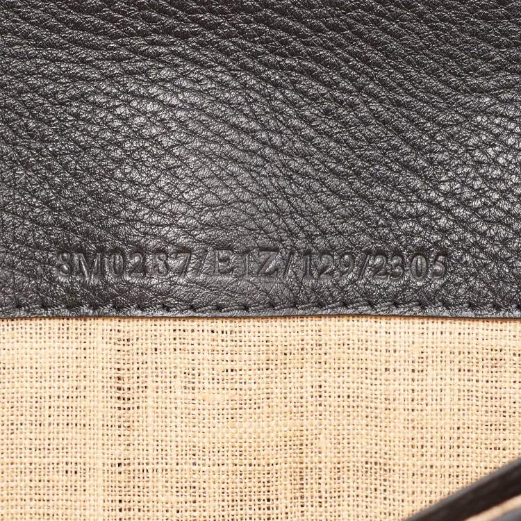Pre Owned Fendi Dark Brown/Red Selleria Leather Flap Clutch