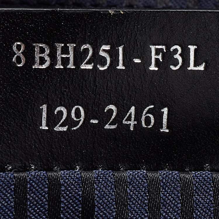Pre Owned Fendi Navy Blue Patent, Leather and Calfhair Large Studded 2jours Tote