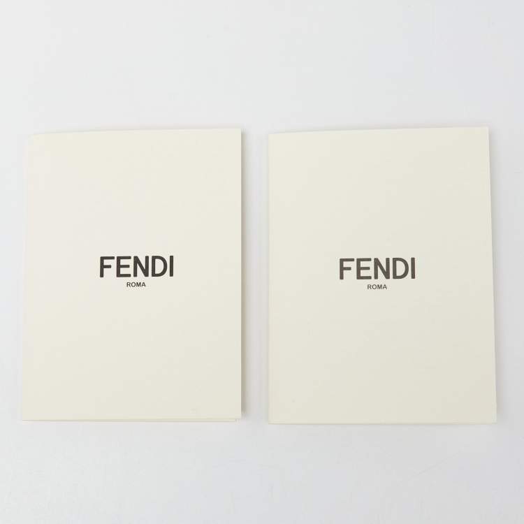 Pre Owned Fendi Tobacco Zucca Suede Flat Zip Pouch