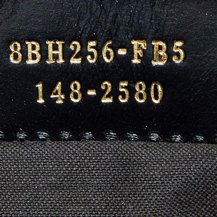 Pre Owned Fendi Black Zuchinno Coated Canvas and Leather Roll Tote