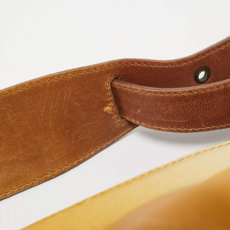Pre Owned Fendi Yellow/Brown Ombre Leather Doctor B Hobo