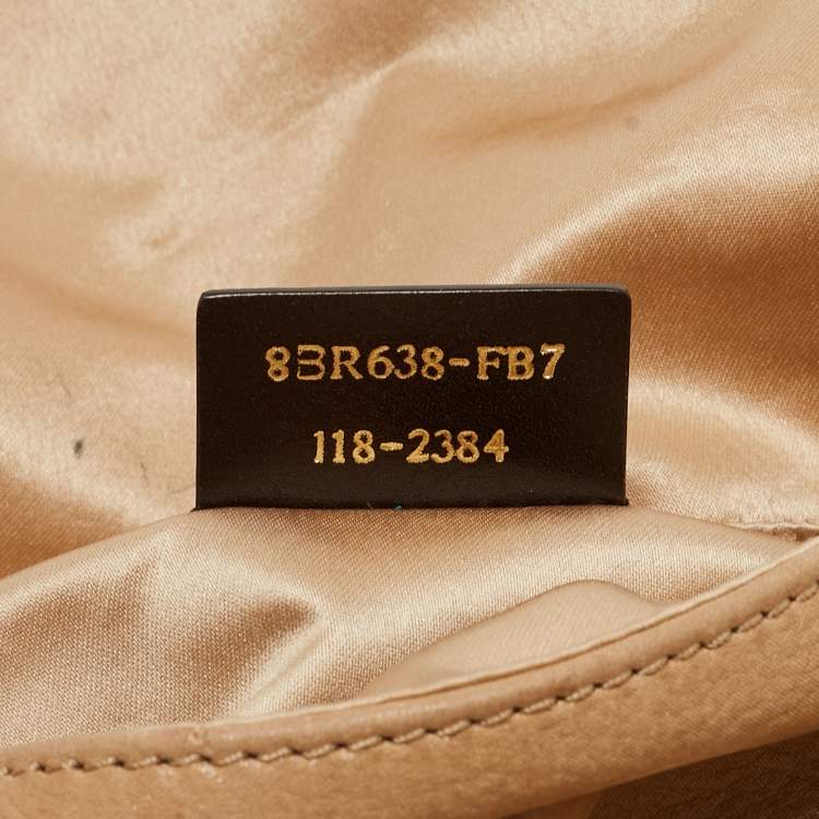 Pre Owned Fendi Beige Shimmer Nubuck Leather Mama Forever Shoulder Bag
