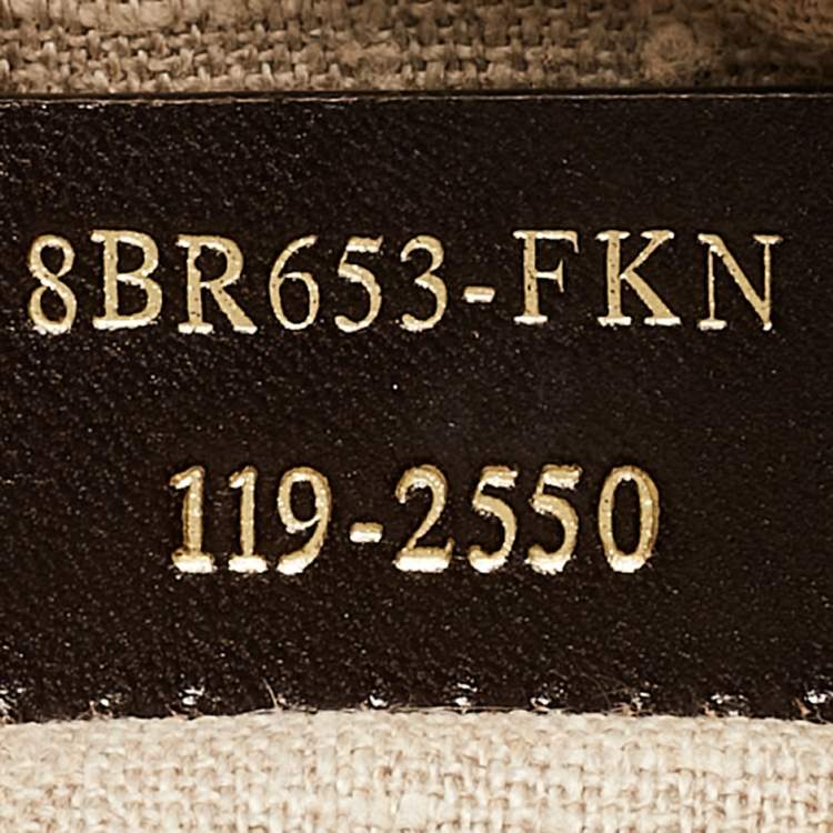 Pre Owned Fendi Tobacco/Black Pequin Stripe Canvas Hobo
