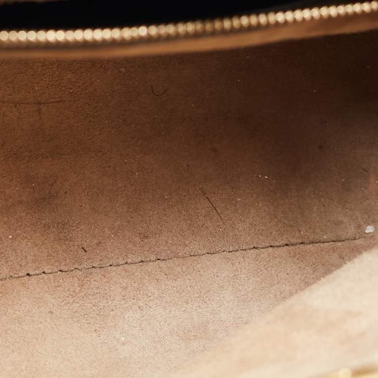 مملوكة مسبقًا Fendi Beige/Black Python Mini Peekaboo Top Handle Bag