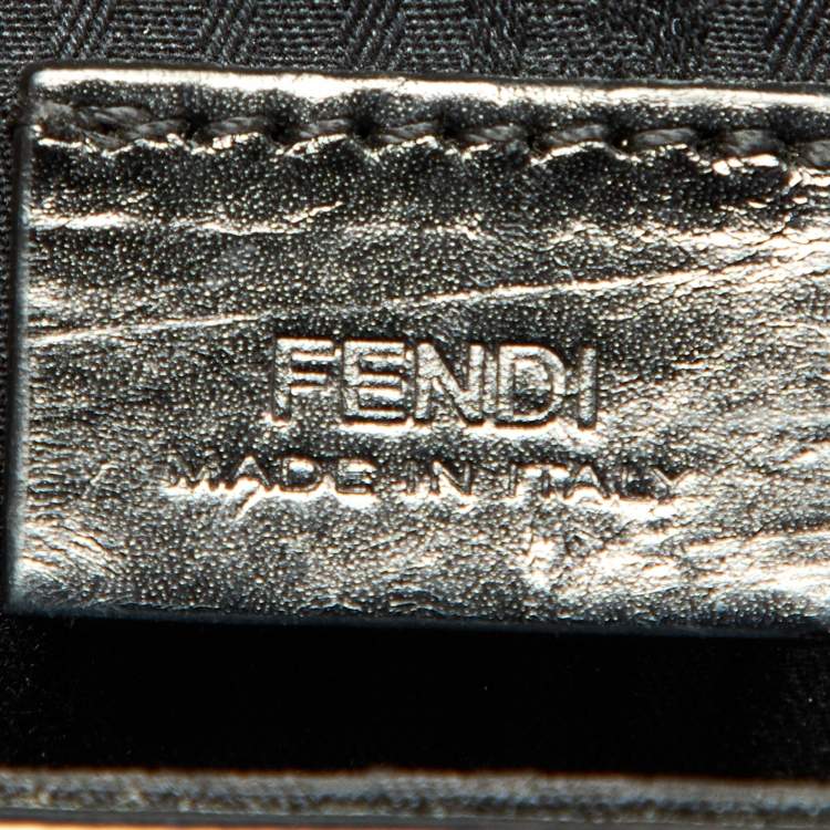 Pre Owned Fendi Black Patent Leather Mini Borsa Top Handle Bag