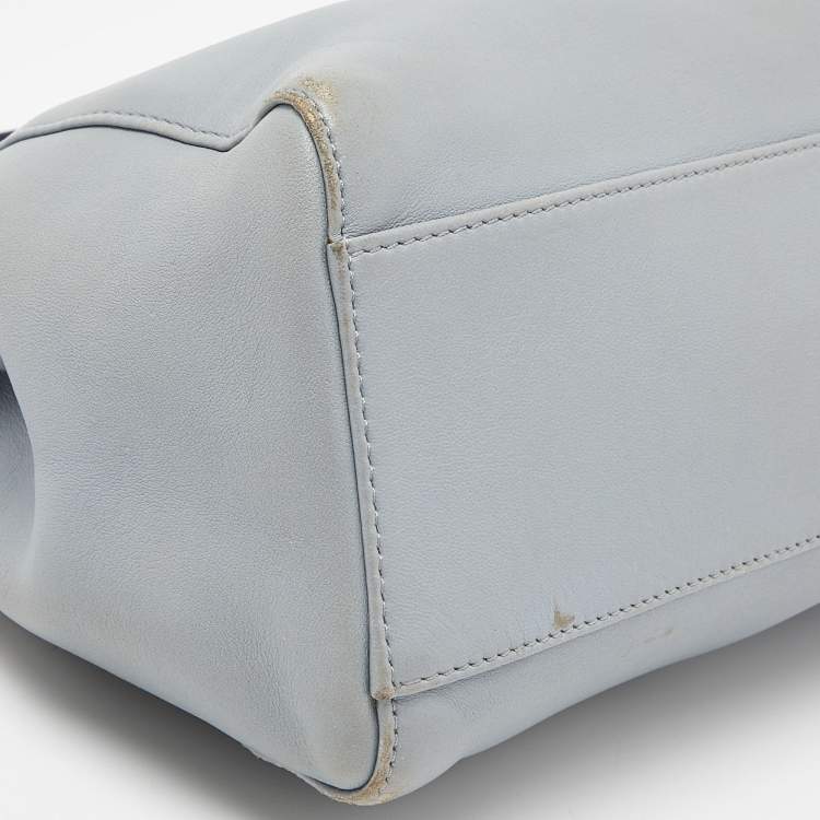 مملوكة مسبقًا Fendi Blue/Purple Leather Mini Peekaboo Top Handle Bag