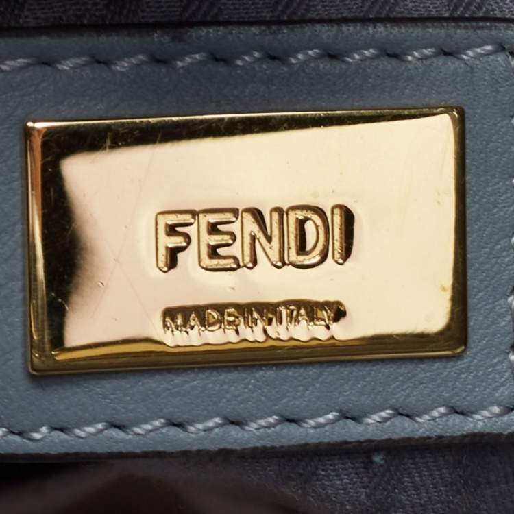 Pre Owned Fendi Grey Leather Mini 2Jours Tote