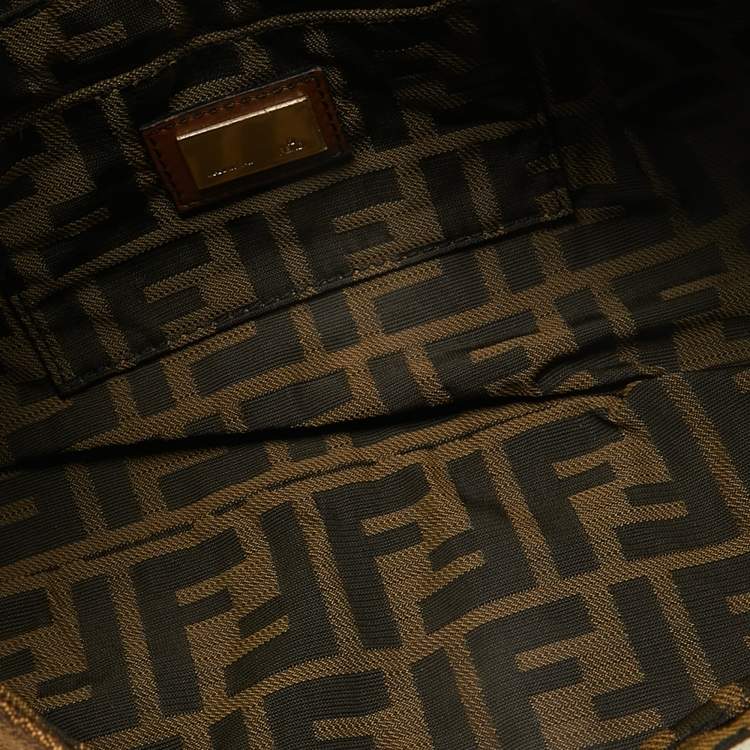 Pre Owned Fendi Multicolor Striped Fabric and Leather Limited Edition Chef Flap Bag