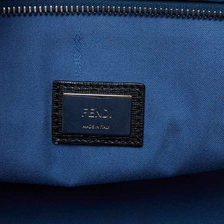 Pre Owned Fendi Black/Yellow Leather Monster Roll Shopper Tote