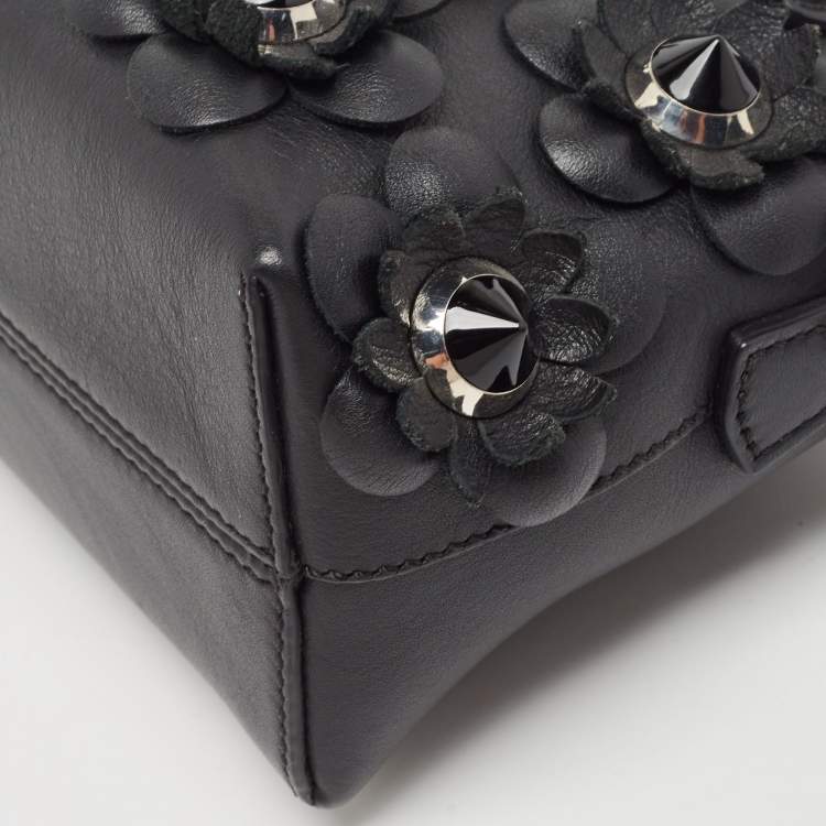 Pre Owned Fendi Black Leather Micro By The Way Crossbody Bag