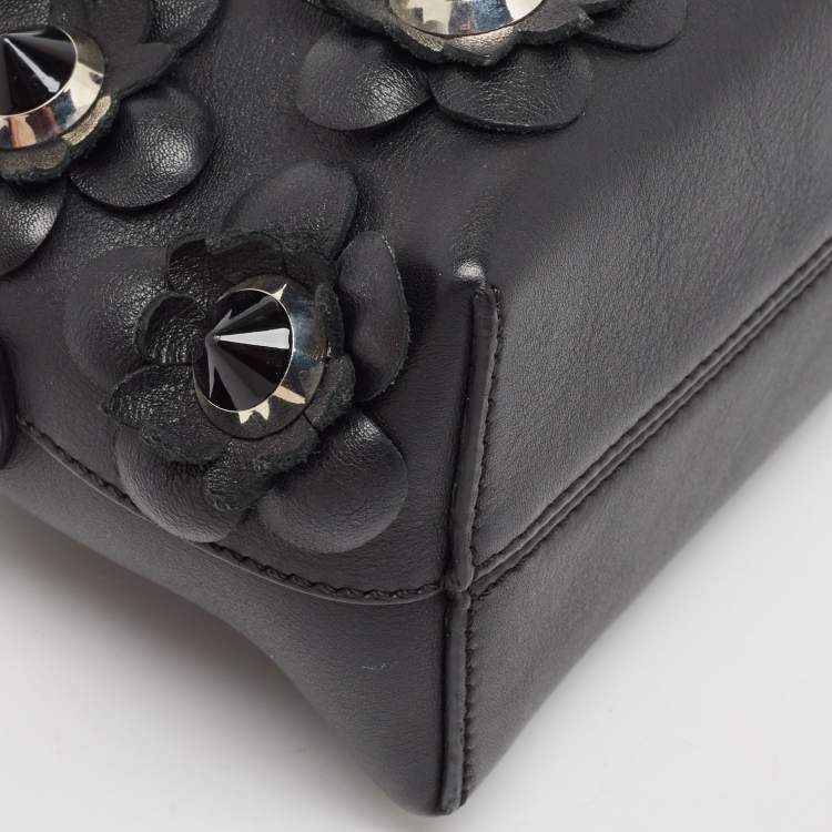 Pre Owned Fendi Black Leather Micro By The Way Crossbody Bag