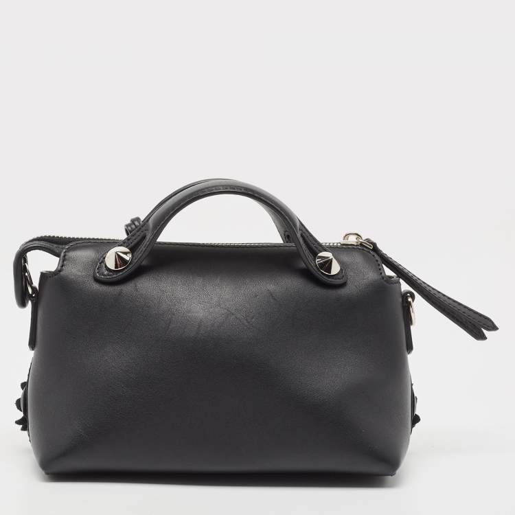 Pre Owned Fendi Black Leather Micro By The Way Crossbody Bag