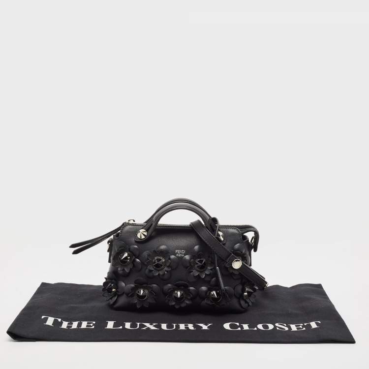 Pre Owned Fendi Black Leather Micro By The Way Crossbody Bag