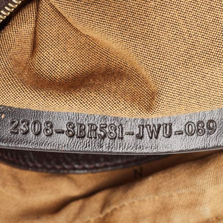 Pre Owned Fendi Tobacco Zucca Canvas and Leather Chef Chain Hobo