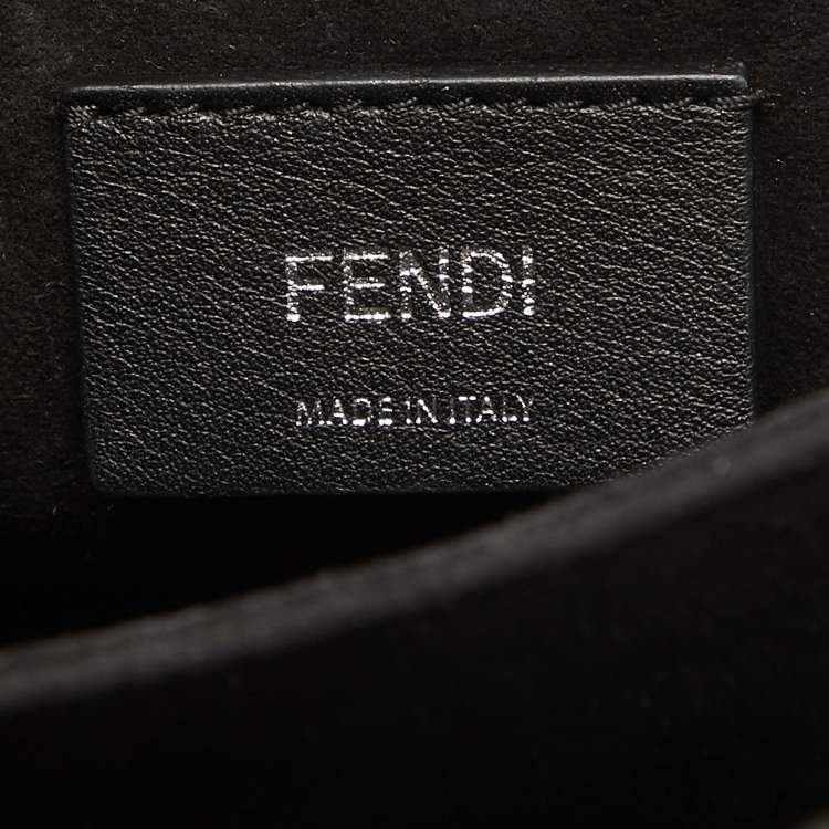 Pre Owned Fendi Multicolor Leather and Python Small Scalloped Kan I Shoulder Bag