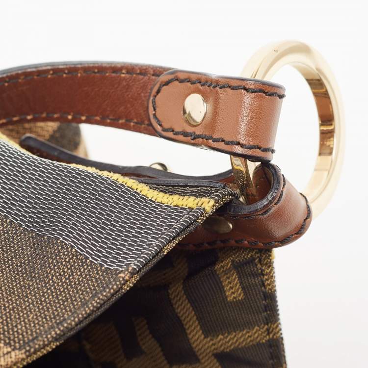 مملوكة مسبقًا Fendi Multicolor Striped Fabric and Leather Limited Edition Chef Flap Bag