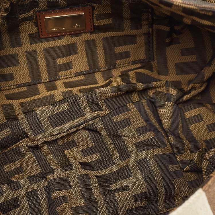 مملوكة مسبقًا Fendi Multicolor Striped Fabric and Leather Limited Edition Chef Flap Bag