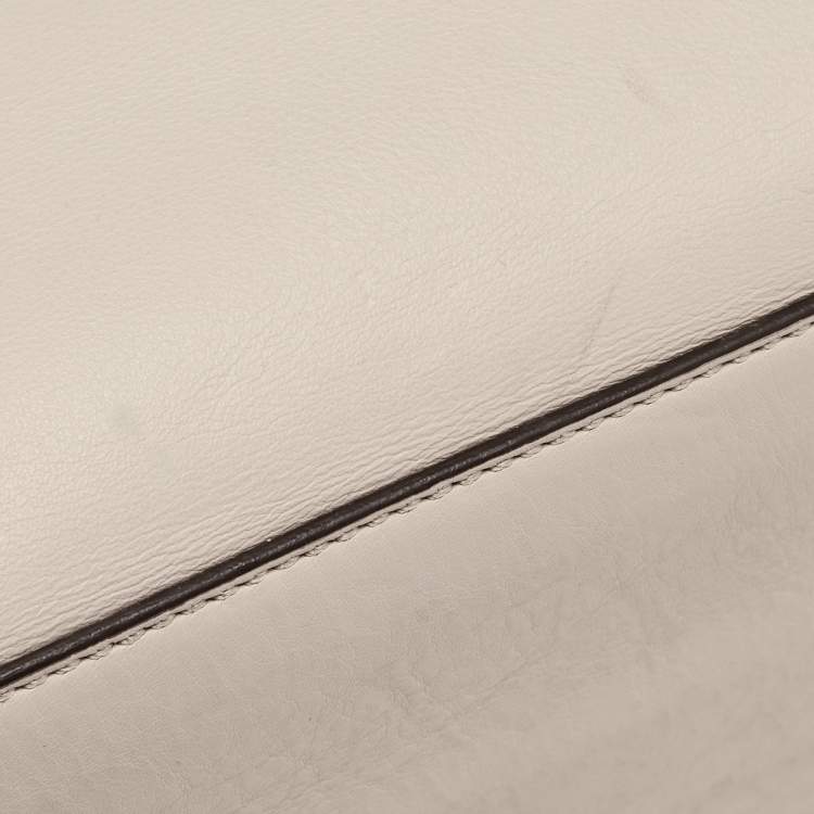 Pre Owned Fendi Grey Leather Small 2Jours Tote