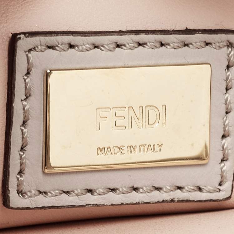 Pre Owned Fendi Grey Leather Small 2Jours Tote