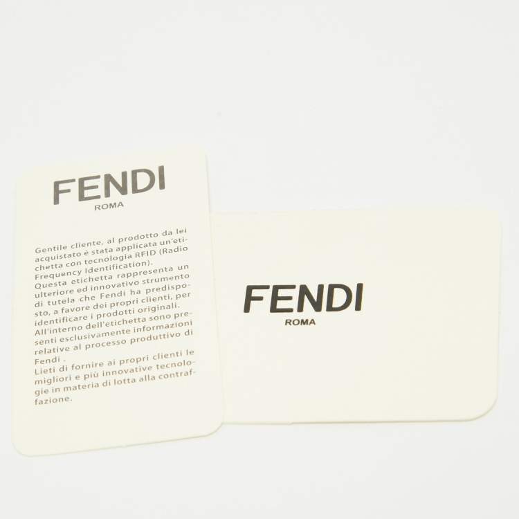 Pre Owned Fendi Dusty Pink/Yellow Leather Rush Chain Clutch