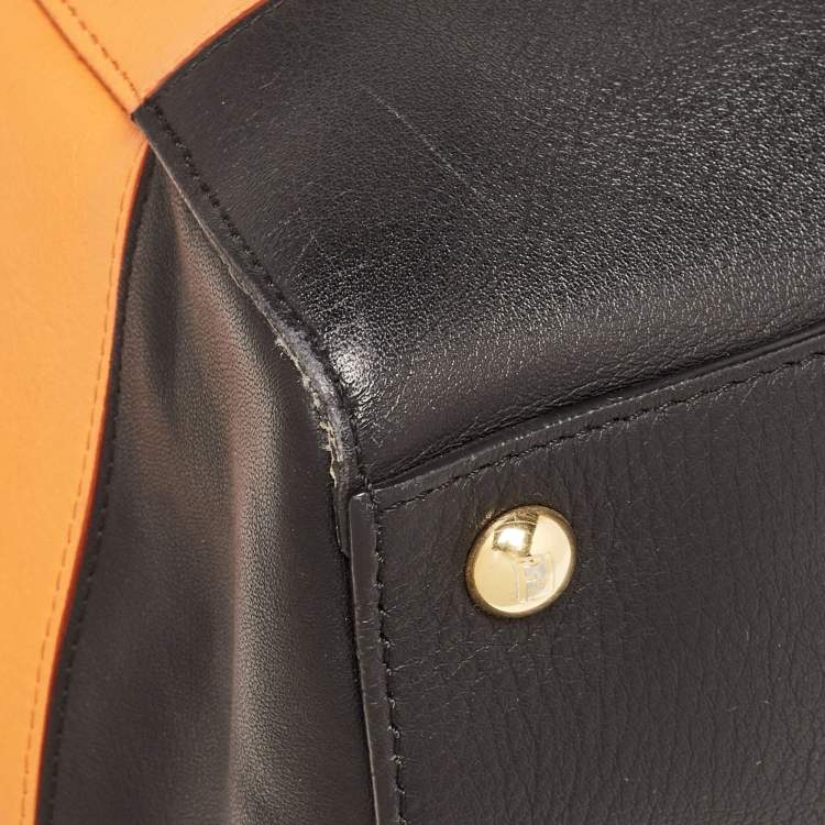 Pre Owned Fendi Multicolor Leather Medium Colorblock 2Jours Tote